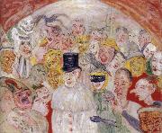 James Ensor The Puzzled Masks Norge oil painting reproduction